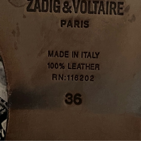 Zadig & Voltaire Snake Print Ankle  Empress Wild Ankle Boot  Women Size 6 - Picture 9 of 9